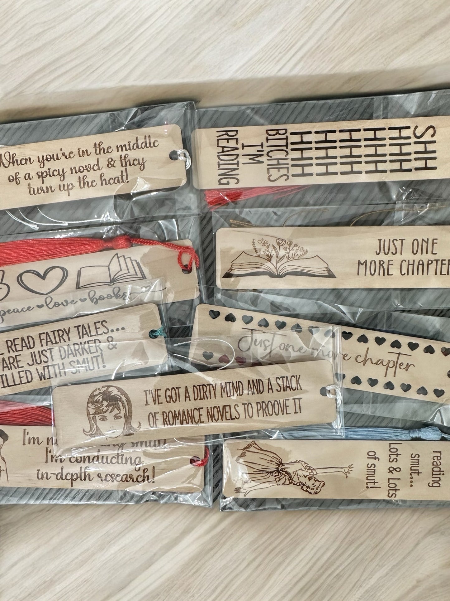 Wooden bookmarks