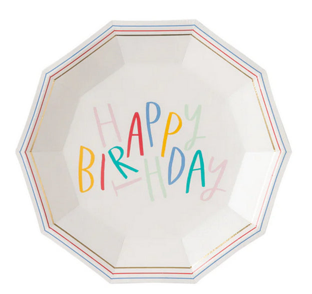 oui party birthday plates