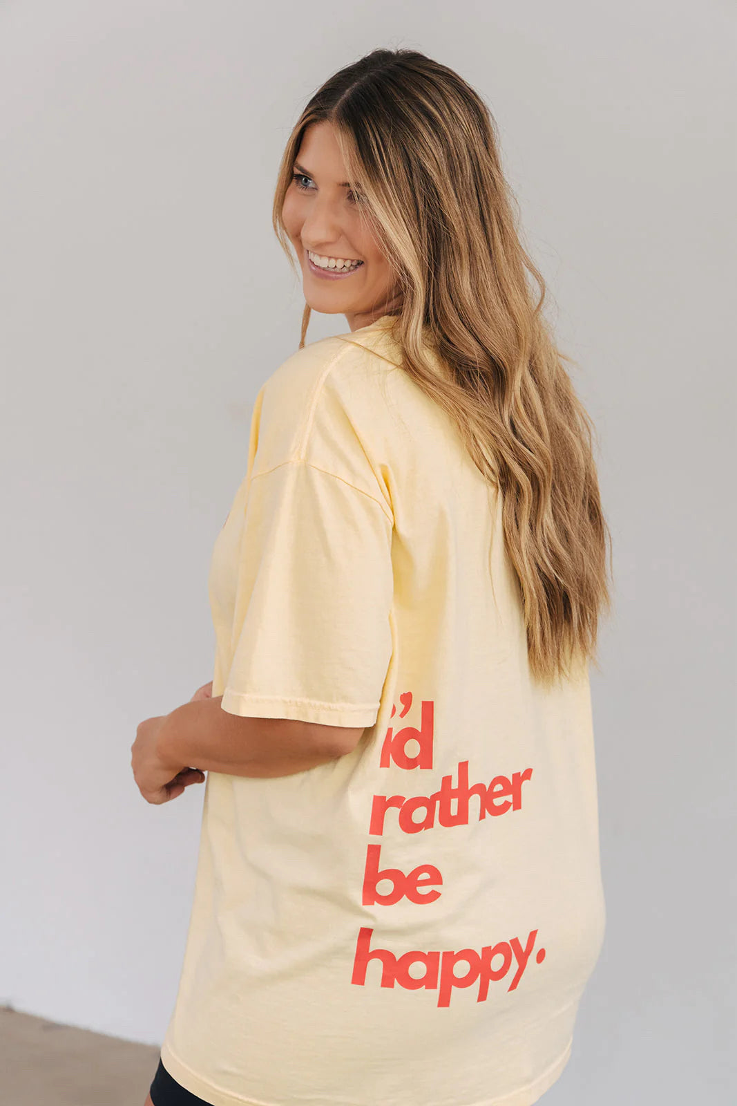 2X i'd rather be happy tee