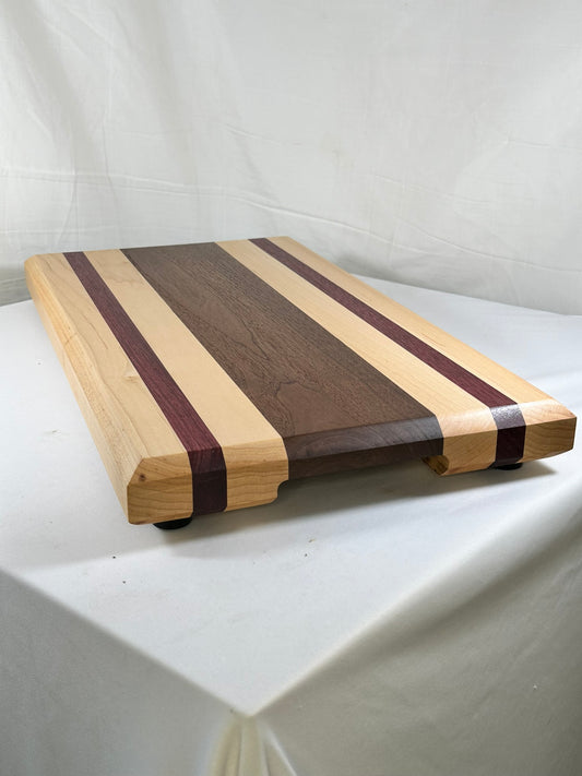 Walnut, Maple, Purple Heart