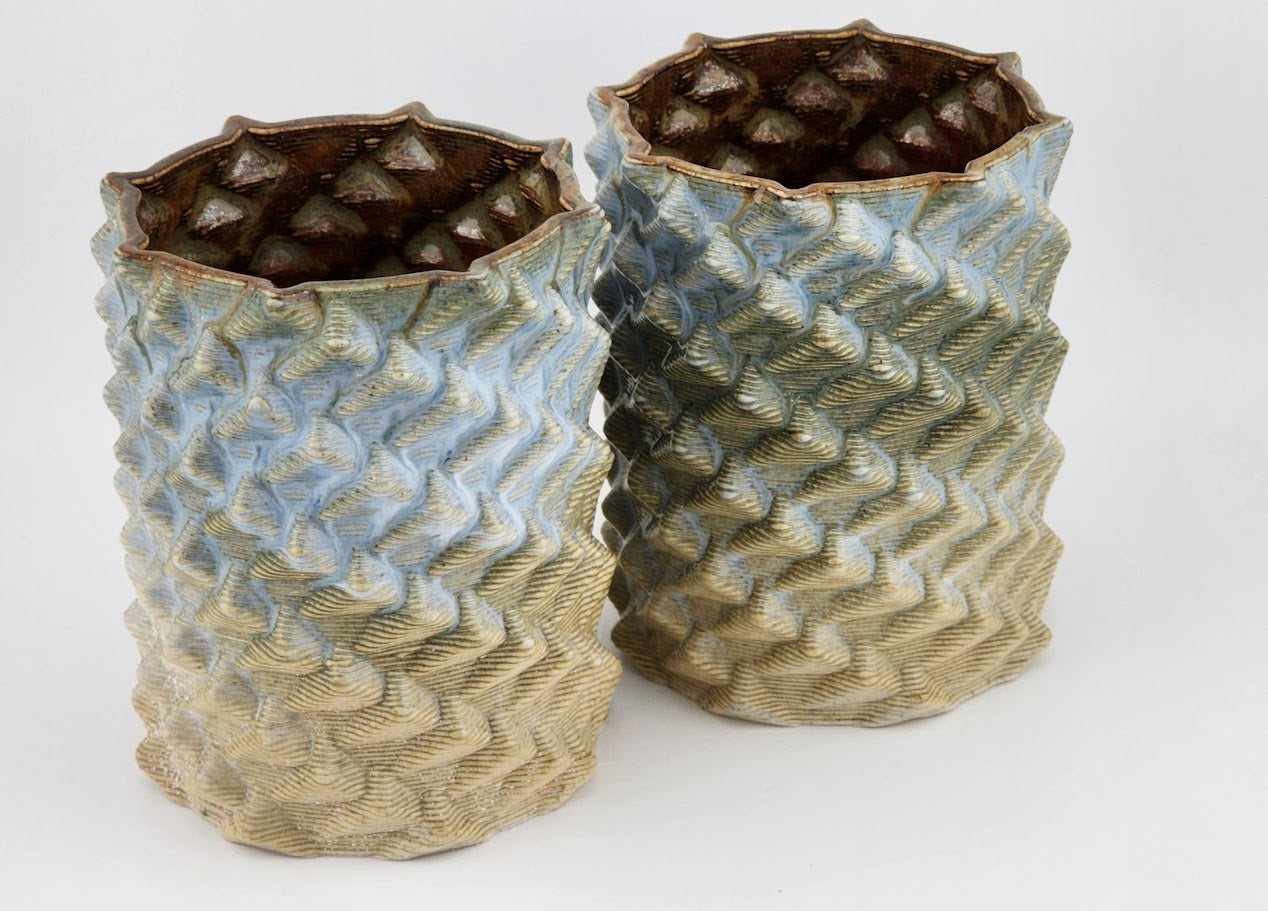 Beachy candle holders - pair